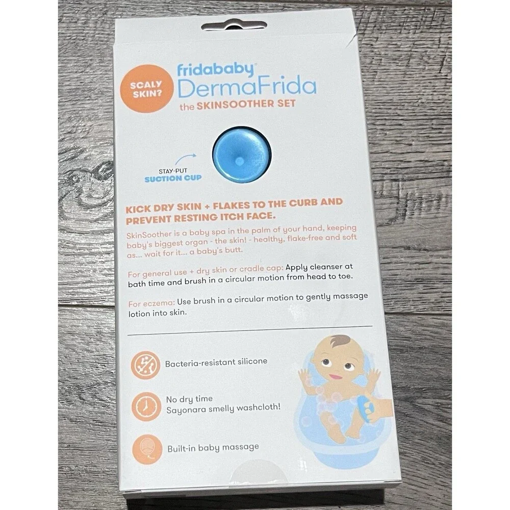 FridaBaby DermaFrida SkinSoother Set Baby Bath Brush Cradle Cap New Sealed